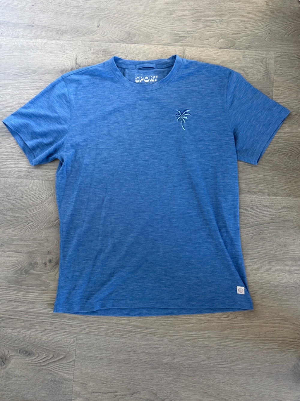 Marine Layer Sport Blue Short Sleeve Palm Tee